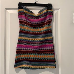 Whish Tribal Print Strapless Top